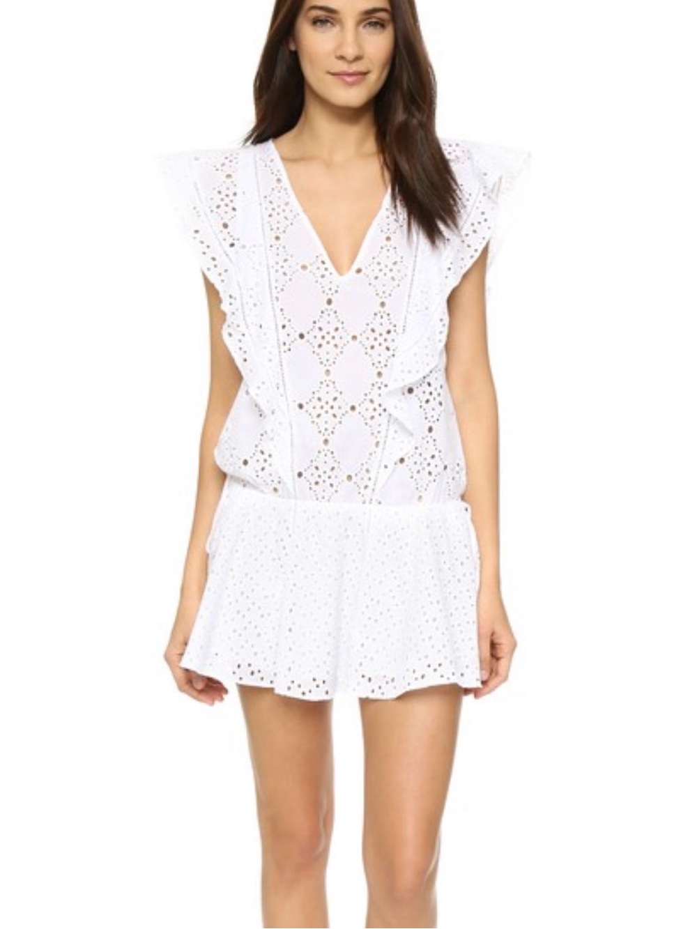 Parker Beach White Eyelet Cover Up 100% Cotton Size M/L